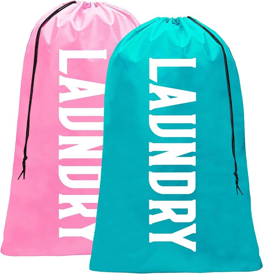 Fiodrmy 2 Pack XL Travel Laundry Bag, Machine Washable Dirty Clothes Organizer, Large Enough to H... | Amazon (US)