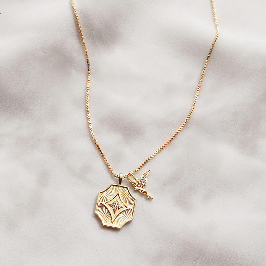 Hummingbird Gold Necklace | Wanderlust + Co