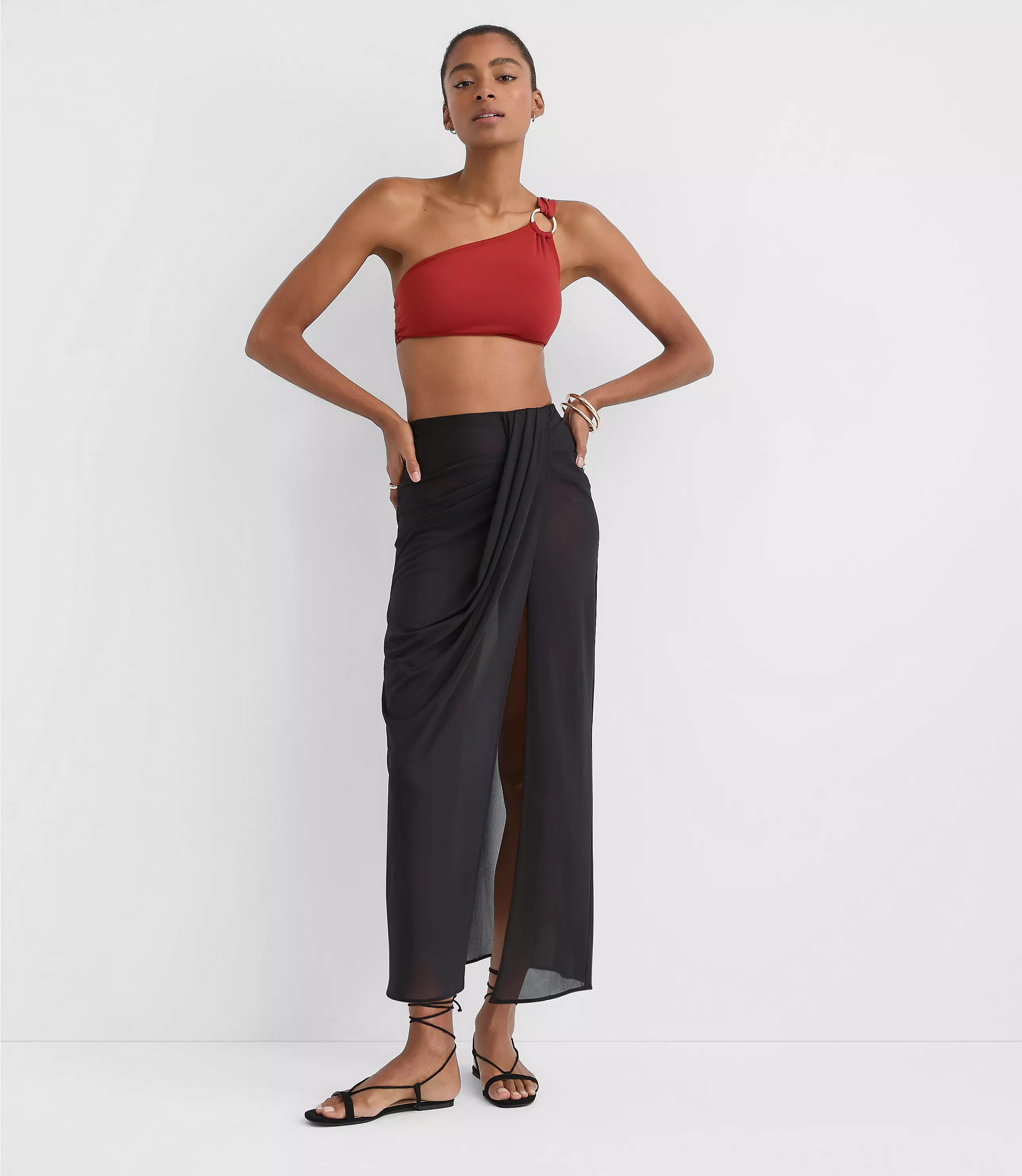 LOFT Beach Mesh Pareo Skirt | LOFT