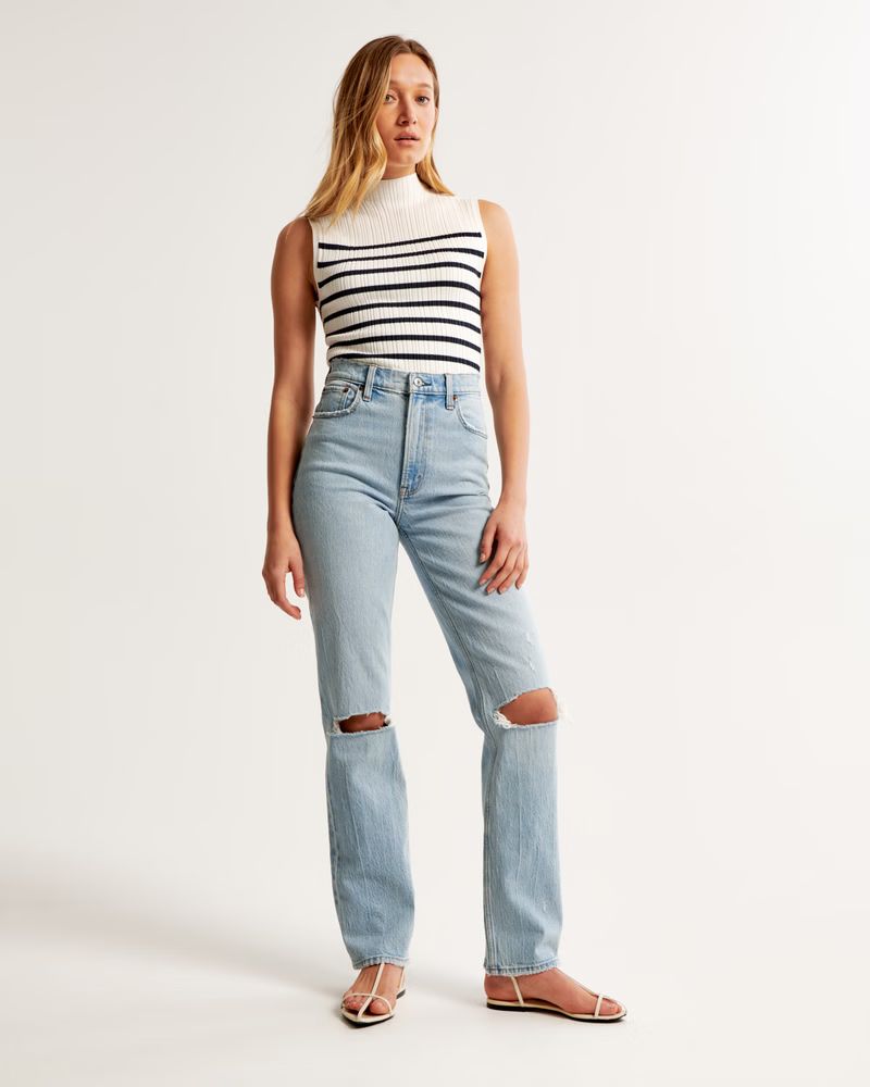 Women's Ultra High Rise 90s Straight Jean | Women's New Arrivals | Abercrombie.com | Abercrombie & Fitch (US)