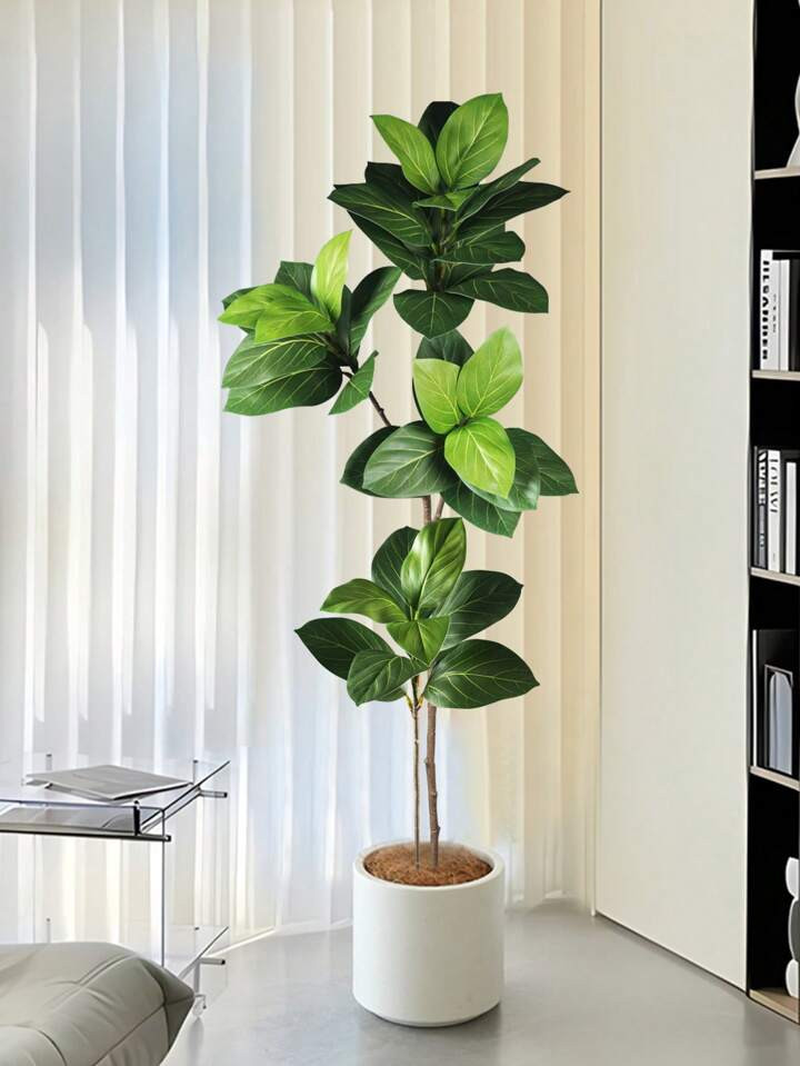 Rama de árbol de higuera artificial grande de 70-130 cm, planta falsa de caucho, Monstera tropic... | SHEIN