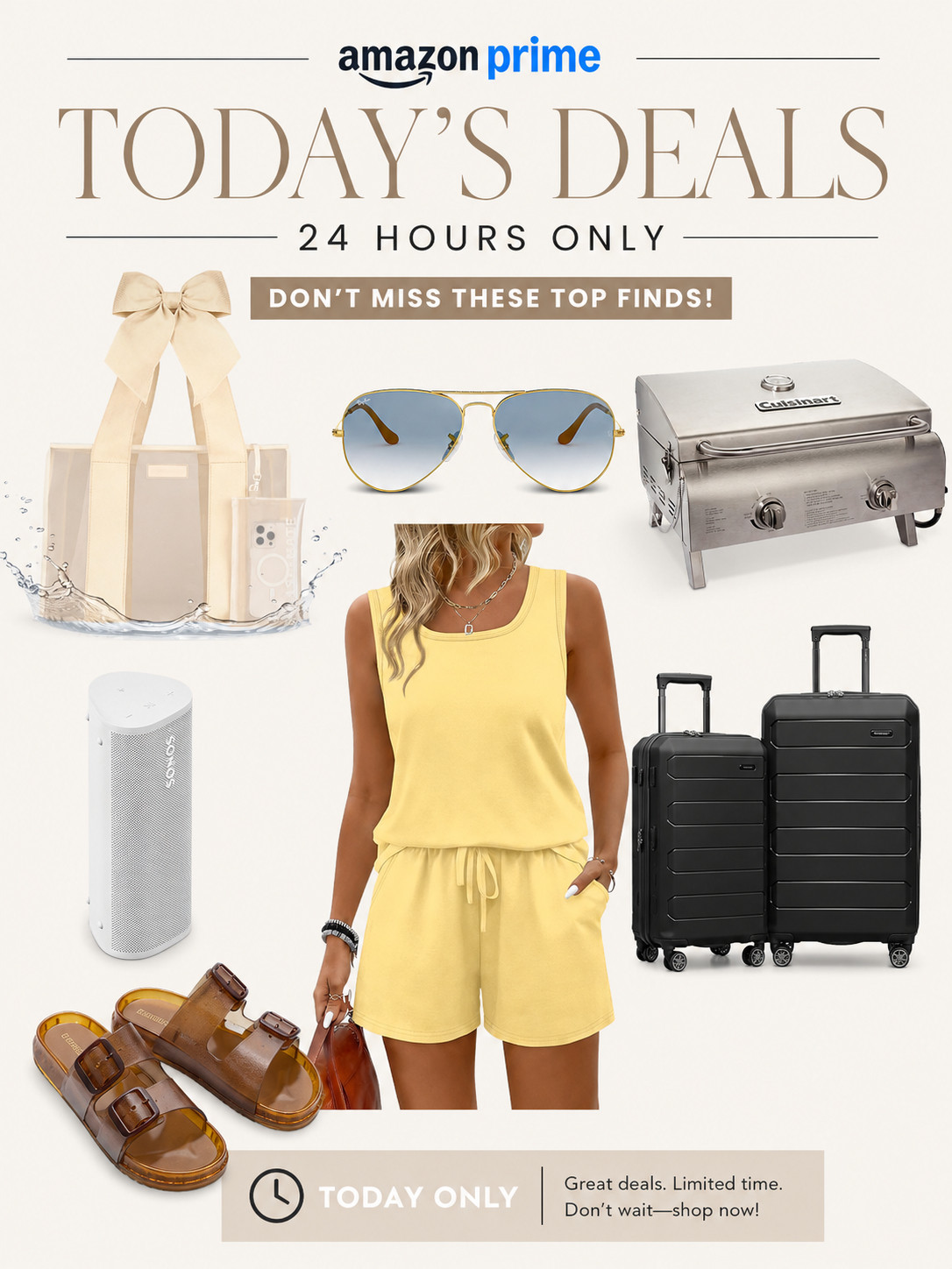 ✨ Prime deals worth adding to cart today.

From summer fashion and travel finds to home favorites, these are some of my top Amazon deals happening right now. 🛍️

Tap to shop before the deals are gone! 🤍 

 #LTKSaleAlert #LTKSwim #LTKTravel