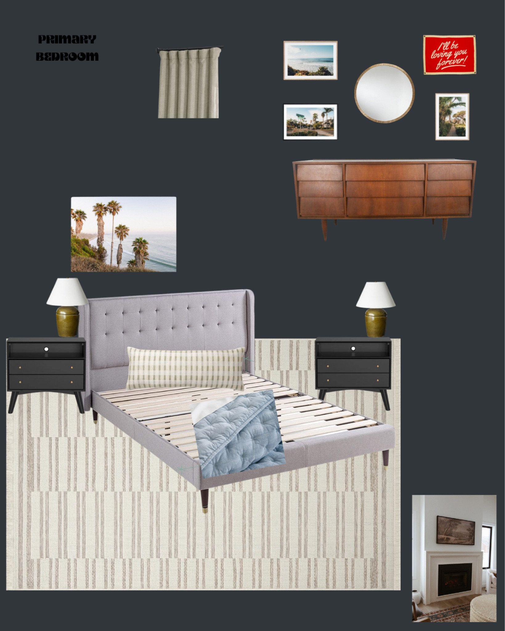 Paint color: SW Inkwell
The moody, California Casual vibes for my upcoming primary bedroom makeover.  If I can’t move to my happy place because its too expensive, I can at least make my home feel like I live there! 

#LTKfindsunder100 #LTKhome #LTKfindsunder50