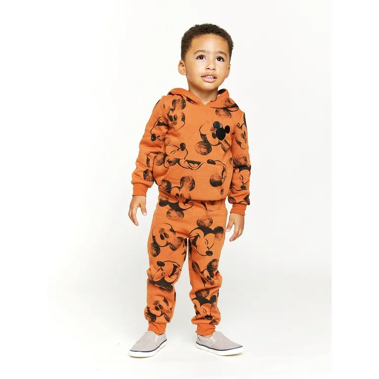 Mickey Mouse Baby and Toddler Boys Fleece Hoodie and Joggers, 2-Piece Outfit Set, Sizes 12M-5T - ... | Walmart (US)