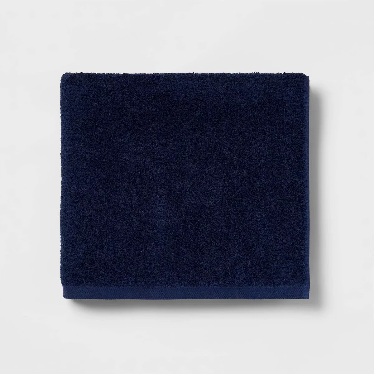 Everyday Bath Towel Navy - Room Essentials™: 100% Cotton, Midweight 450-550 GSM, Machine Washab... | Target