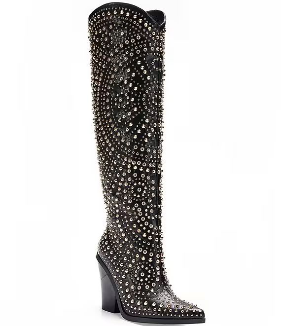 Azalea Wang Texas Studded Tall Western Boots | Dillard's | Dillard's