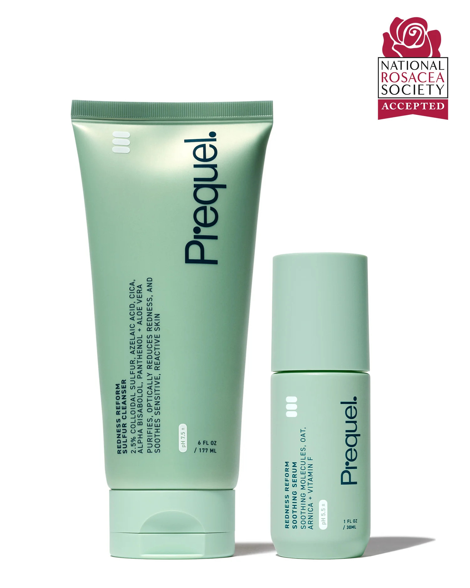 Redness Reform Serum & Cleanser Duo - Optically Reduces Redness | Prequel Skin