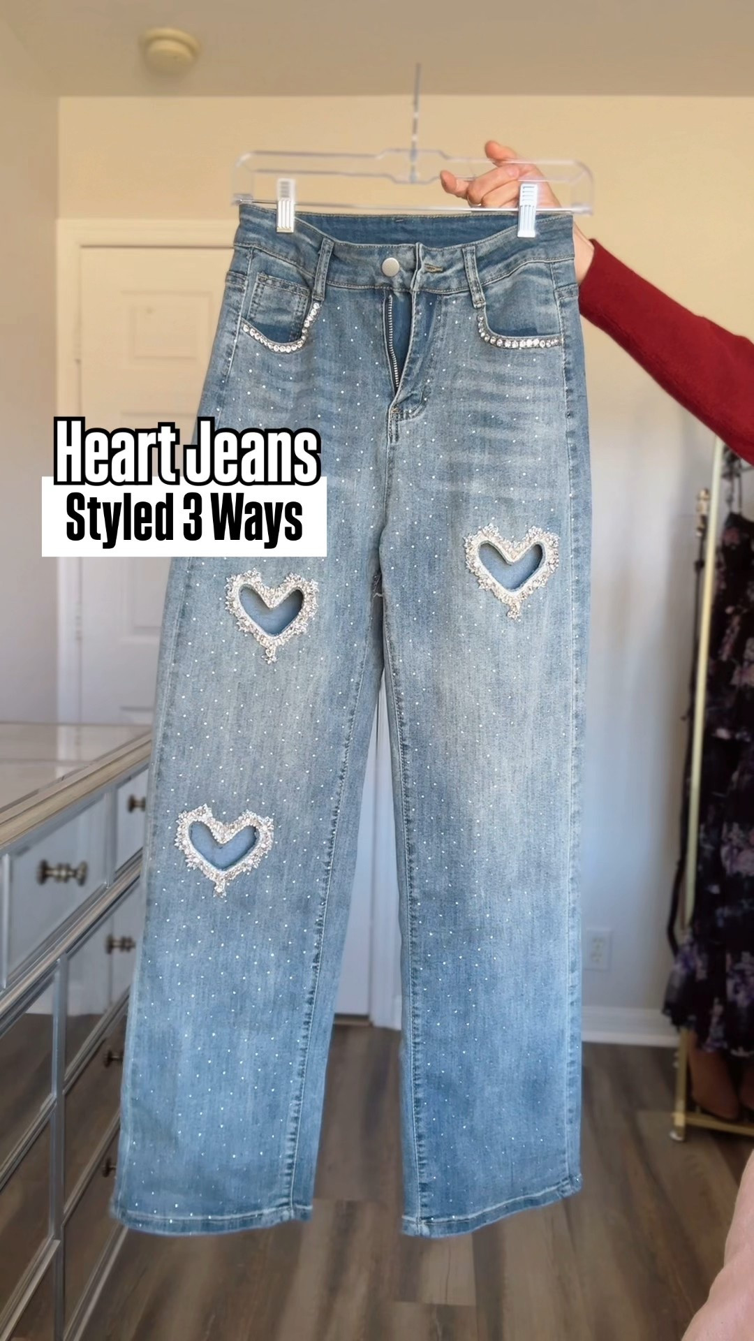 The cutest heart jeans for Valentine’s Day! They are stretchy and so comfy too! Everything is tru to size from @chicwish
Use my discount code: Kaleigh15 .
Valentine’s Day outfits, cozy sweater, velvet blazer, Winter fashion, date night outfit, jeans, spring fashion, cozy cardigan, chic cardigan, chic winter style, boutique style, spring denim, comfy jeans, winter to spring, spring denim, cozy style

#valentinesdayoutfit #winterfashion #datenightoutfit #womensjeans #ltkvalentine 

#LTKValentine #LTKootd