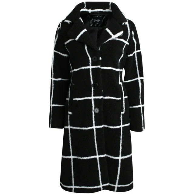 Jessica Simpson Women's Winter Coat - Full Length Single Breasted Sherpa Fleece Peacoat (Size: S-... | Walmart (US)