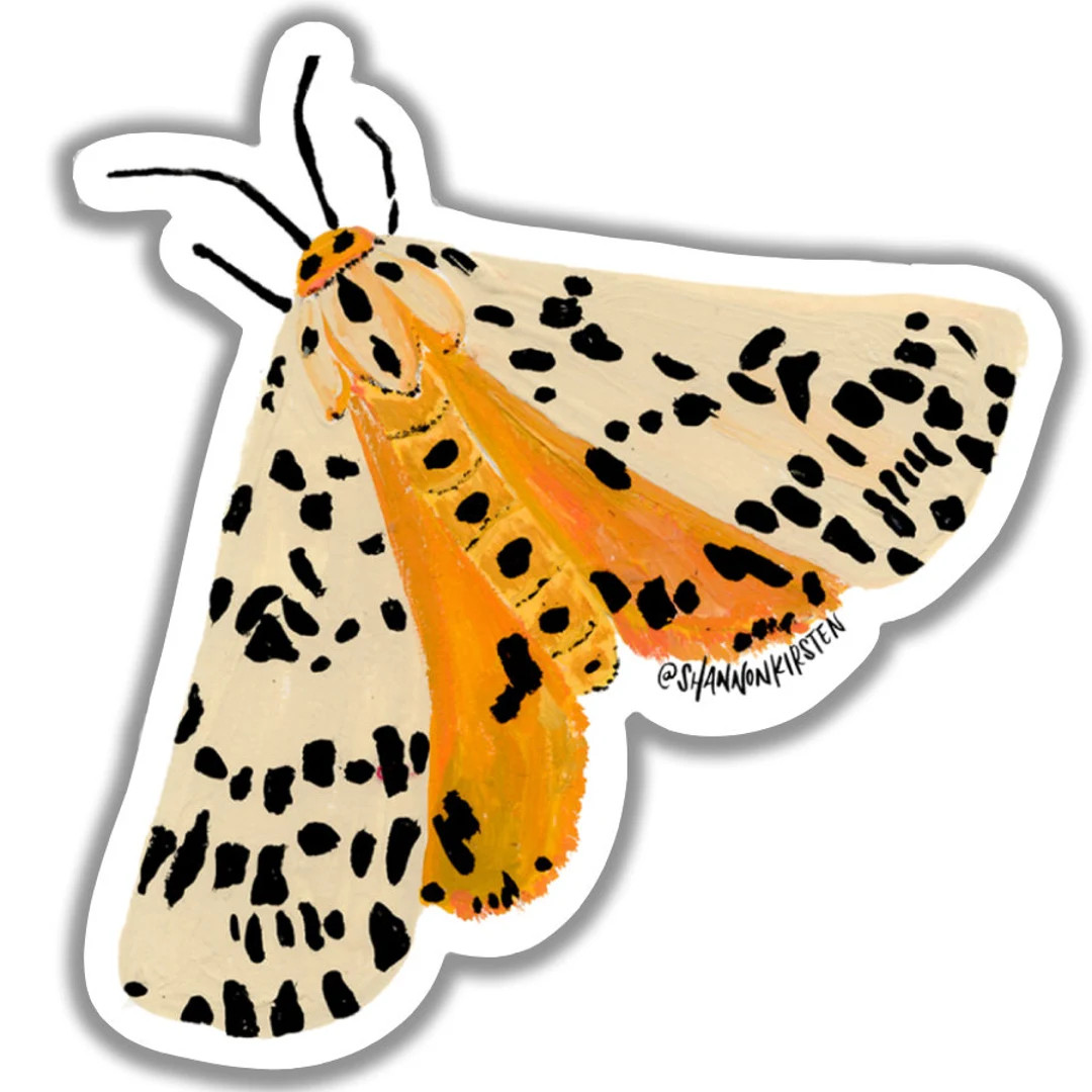 Die Cut Stickers Orange and Beige Moth Stickers Vinyl Stickers - Etsy | Etsy (US)