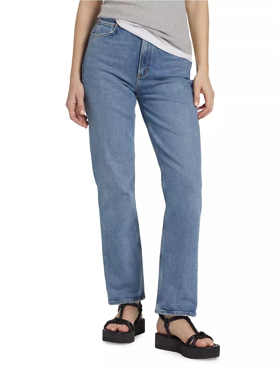 Agolde '90s Distressed Ankle-Crop Jeans | Saks Fifth Avenue