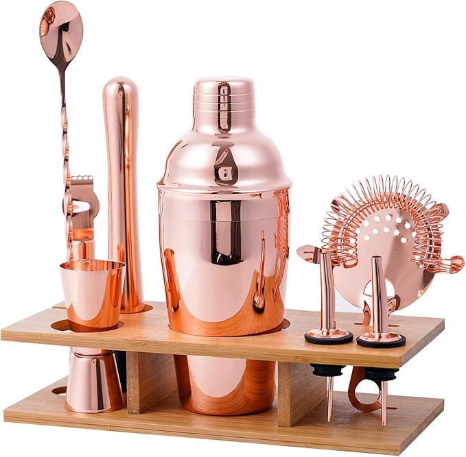 Hinouqea Cocktail Shaker Set Bartender Kit with Stand, Mixology Bartender Kit for Drink Mixing, 9... | Amazon (CA)