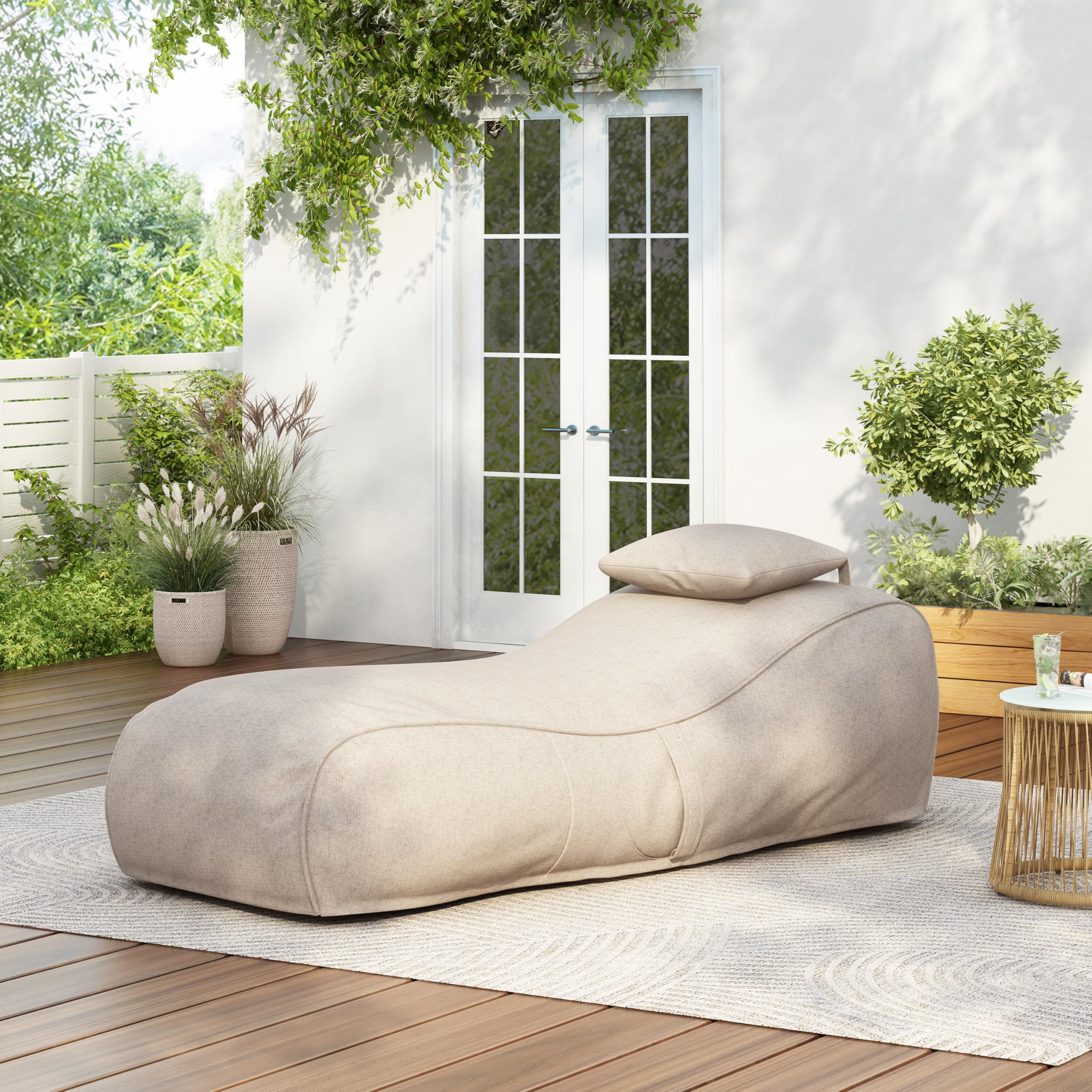 Christopher Knight Home Morton Bean Bag Chair, Fabric Lounger for Adults and Kids, Comfy Reading ... | Amazon (US)