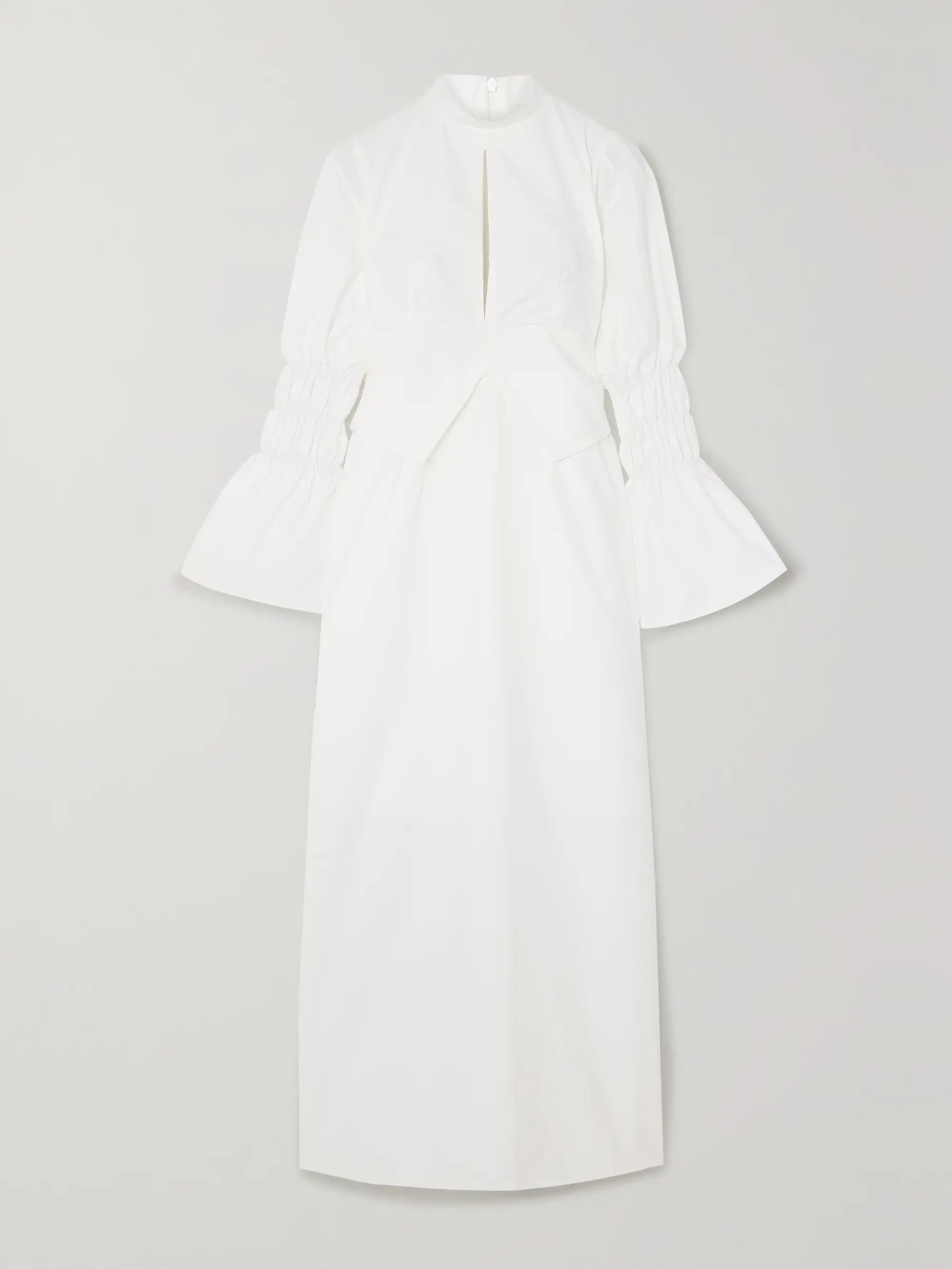 DESTREE Keith shirred cotton-poplin maxi dress | NET-A-PORTER | NET-A-PORTER (US)