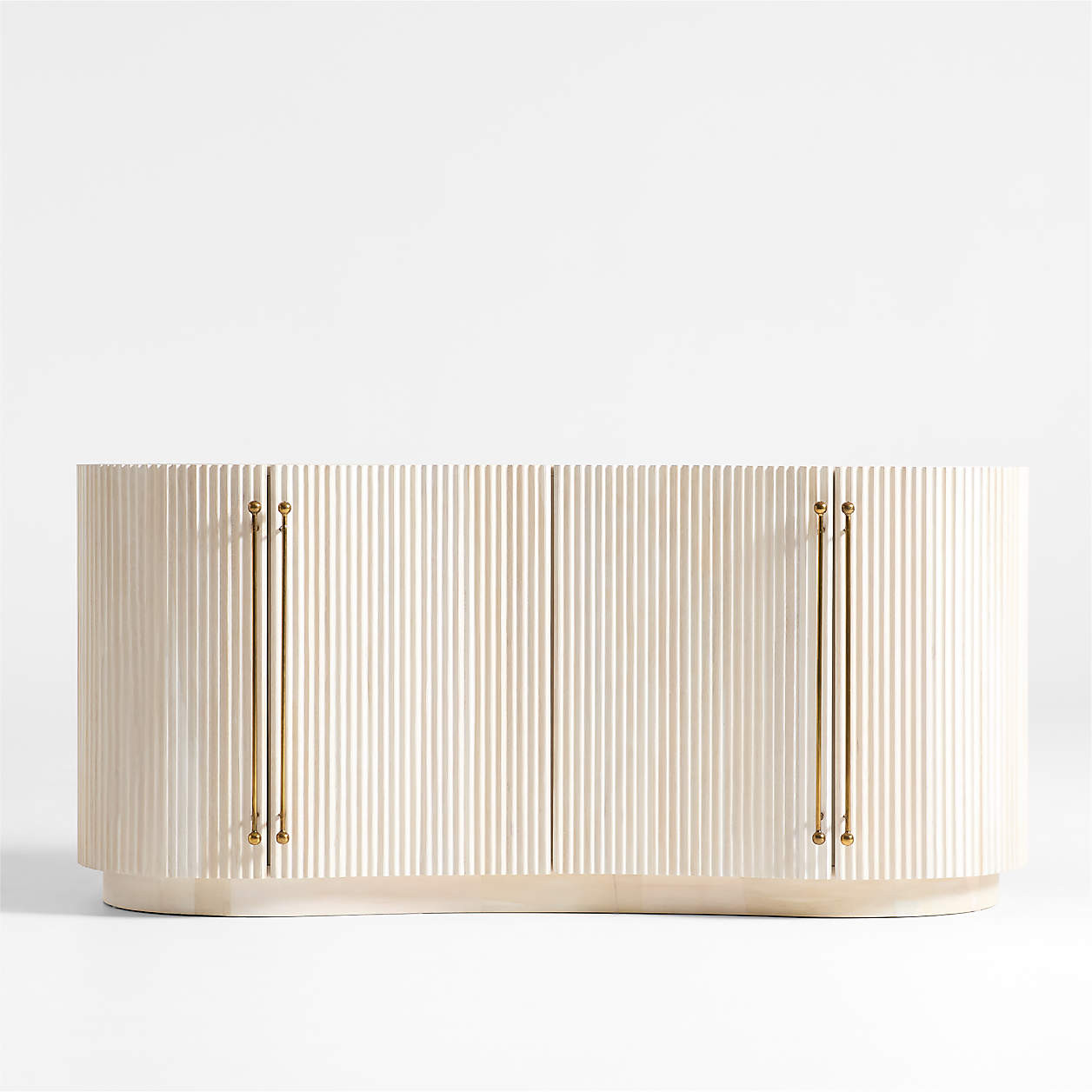 Coastline 72" Oak Wood Fluted Credenza by Brigette Romanek + Reviews | Crate & Barrel | Crate & Barrel