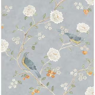 A-Street PrintsWellesley Blue Heather Chinoiserie Paper Non-Pasted Paper Wallpaper | The Home Depot