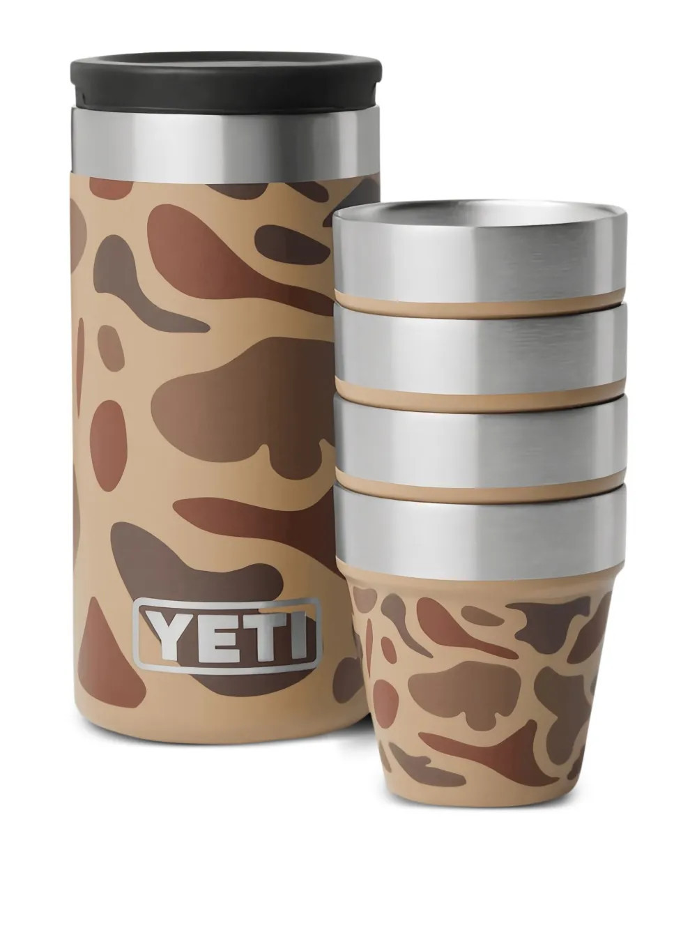 YETI camo-pattern shot glasses and carrying case (set of four) - Neutrals | Farfetch Global