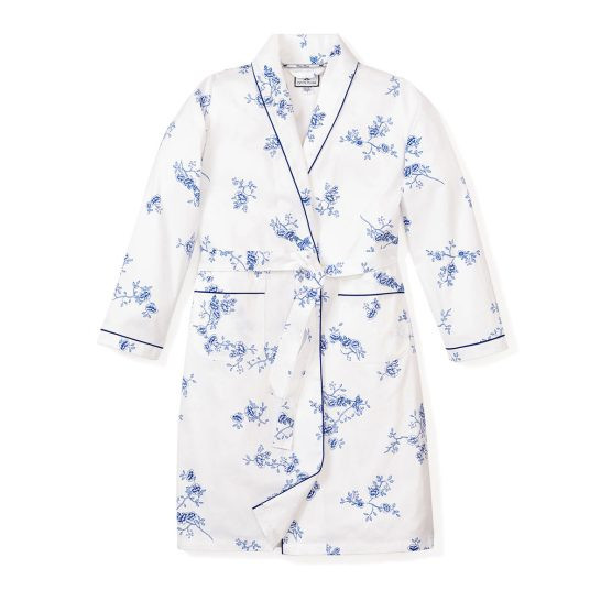 Petite Plume Toddler/Big Kid Indigo Floral Robe | The Tot