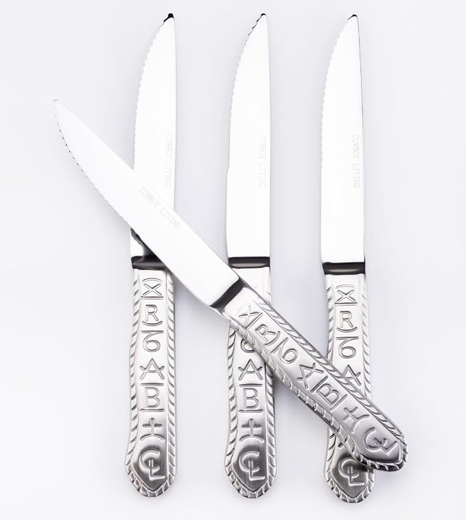 Ranch Brands Stainless Steel Western Steak Knife Set (4 piece) | Flatware/Silverware, by Cowboy L... | Amazon (US)