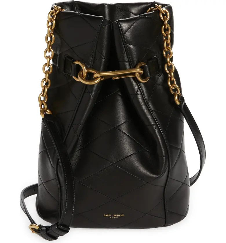 Saint Laurent Maillon Quilted Lambskin Leather Bucket Bag | Nordstrom | Nordstrom