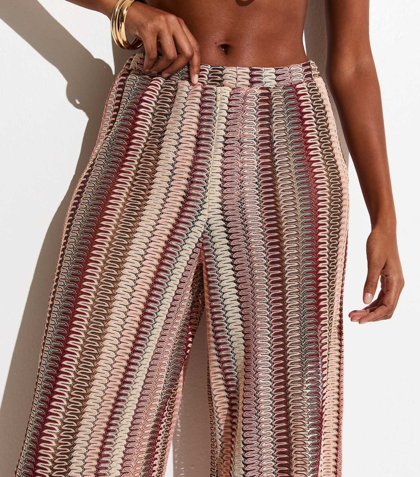 Pink Crochet Wide Leg Beach Trousers | New Look | New Look (UK)