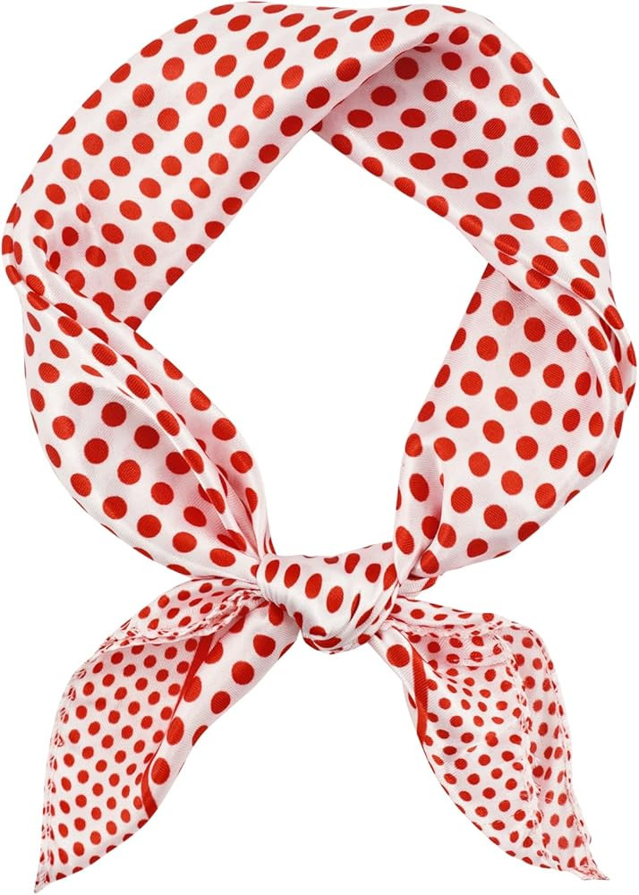 GERINLY Neckerchief Square Scarf Solid Color Accessories for Spring Costume Silk Headband Cosplay... | Amazon (US)