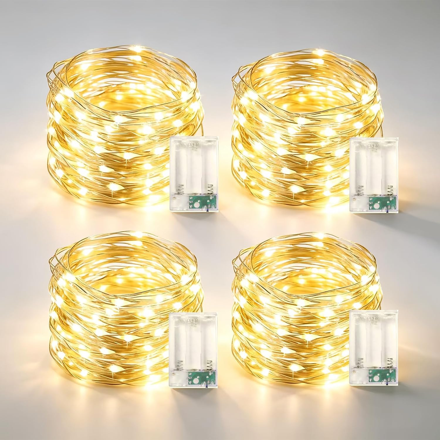 JMEXSUSS 50 LED Fairy Lights Battery Operated, Warm White Classroom Lights | Amazon (US)