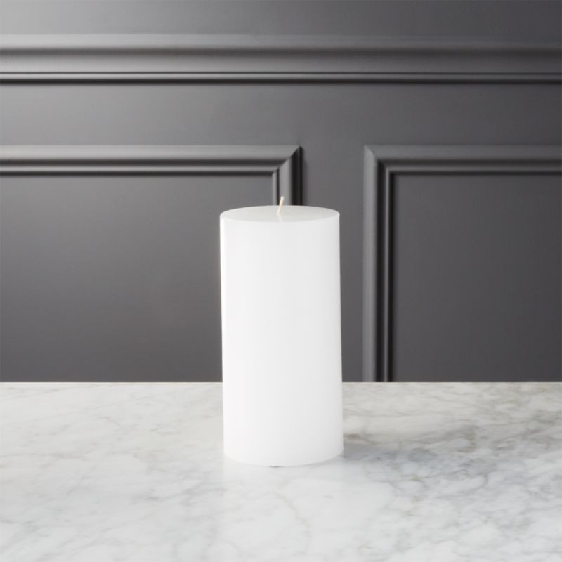 3"x6" White Pillar Candle + Reviews | CB2 | CB2
