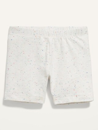Rainbow-Speckled Jersey-Knit Biker Shorts for Toddler Girls | Old Navy (US)