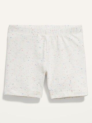 Rainbow-Speckled Jersey-Knit Biker Shorts for Toddler Girls | Old Navy (US)