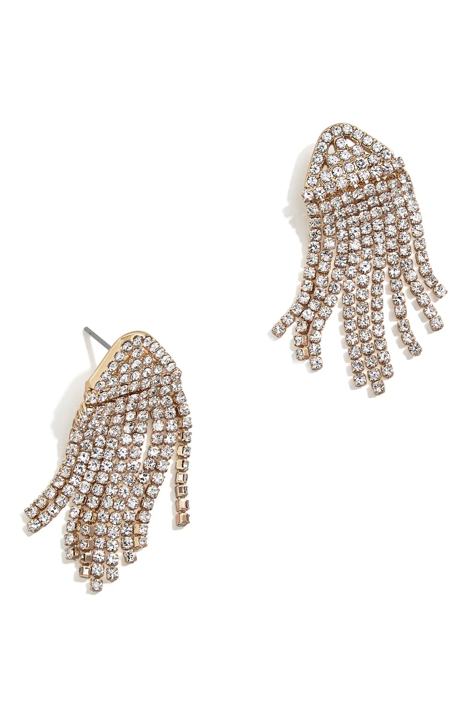 Mini Pavé Crystal Tassel Earrings | Nordstrom