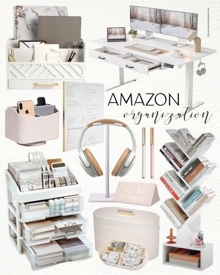 Shop Amazon home office and desk organization and storage solutions! Standing desk, stationary storage, planner sheets, aesthetic office finds and more! 

#LTKstyletip #LTKhome #LTKsalealert