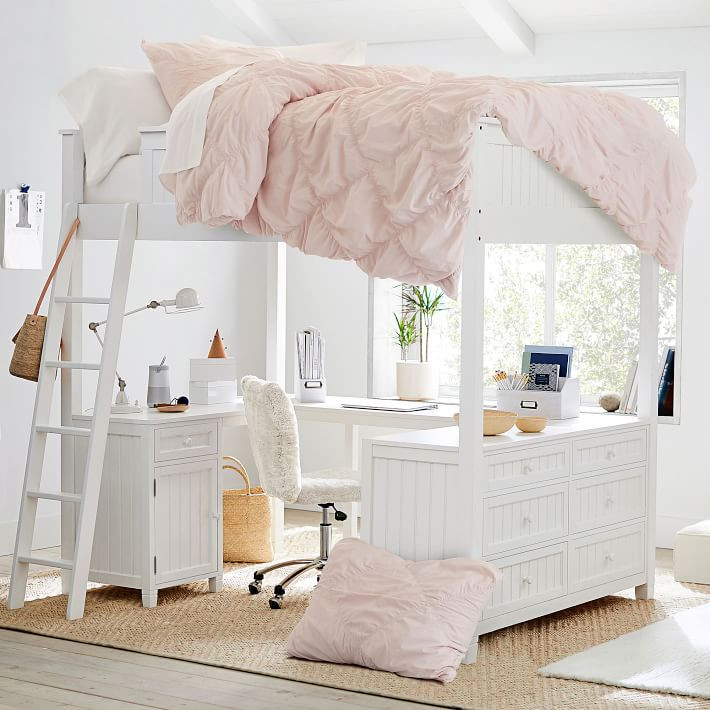 Beadboard Loft Bed | Pottery Barn Kids