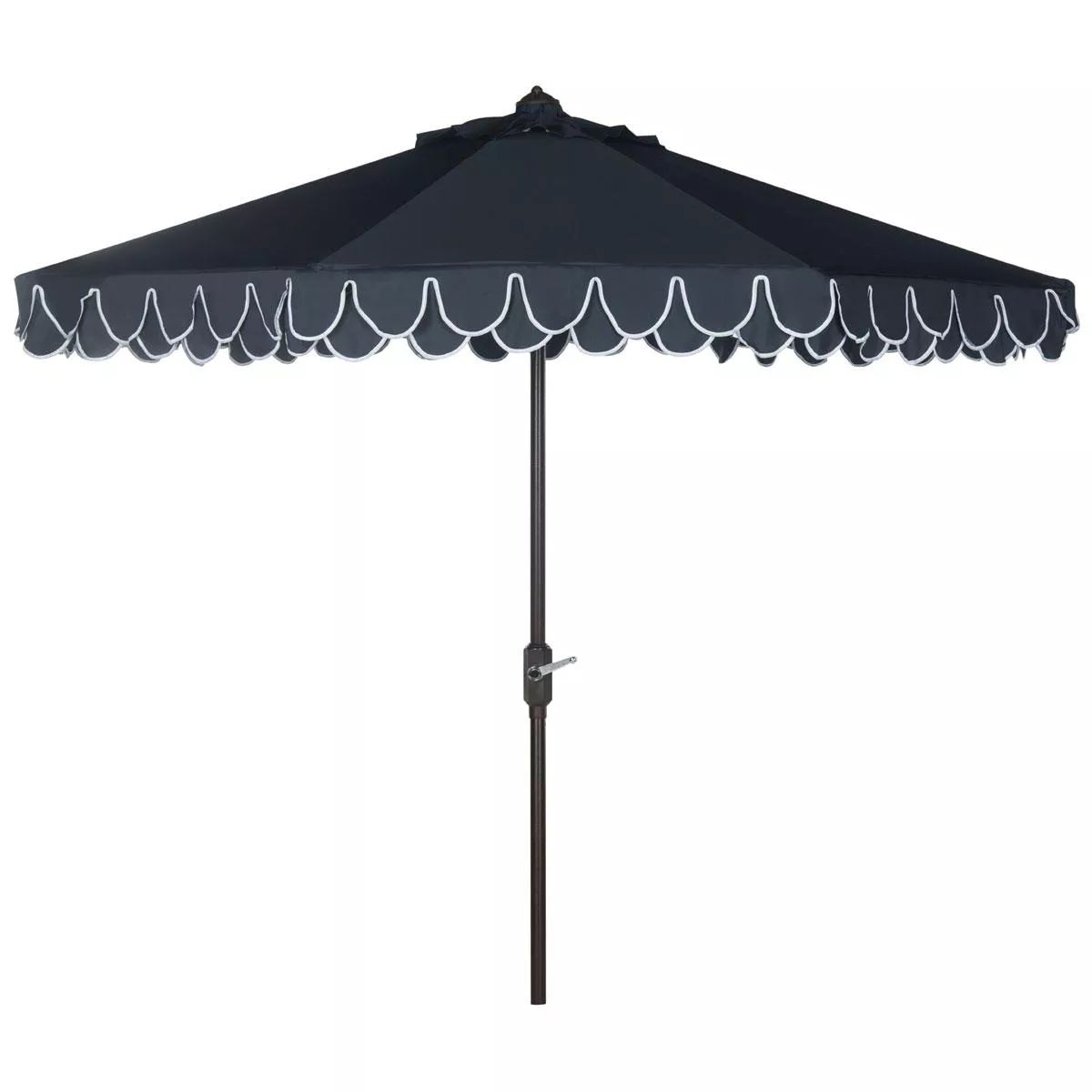 UV Resistant Elegant Valance 9Ft Auto Tilt Patio Outdoor Umbrella  - Safavieh | Target