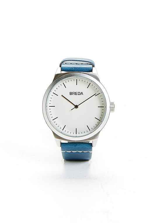 Breda Rand Silver Watch,NAVY,ONE SIZE | Urban Outfitters US