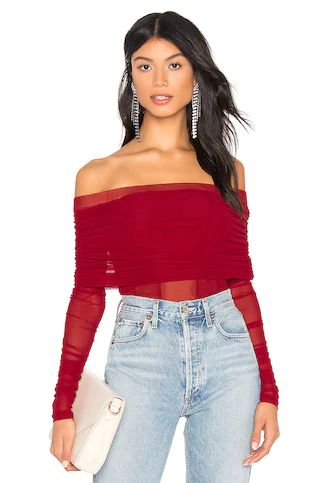 MAJORELLE Lia Top in Cranberry Red from Revolve.com | Revolve Clothing (Global)