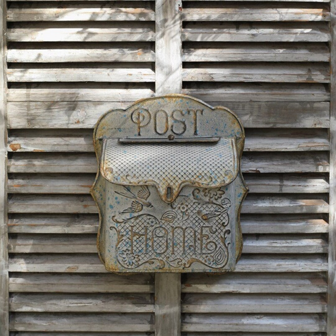 Wall Mounted Vintage Metal Mailbox 'POST HOME' - Etsy | Etsy (US)