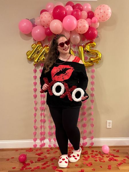 I helped host a Galentine’s Day party for my niece over the weekend. This outfit was perfect - an off the shoulder, a bralette, leggings, and cozy slippers were perfect for a girls’ night in!

#LTKbeauty #LTKstyletip #LTKplussize