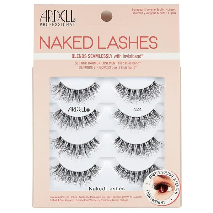 Ardell Strip Lashes Naked Lashes #424, 4 Pairs x 1-Pack | Amazon (US)