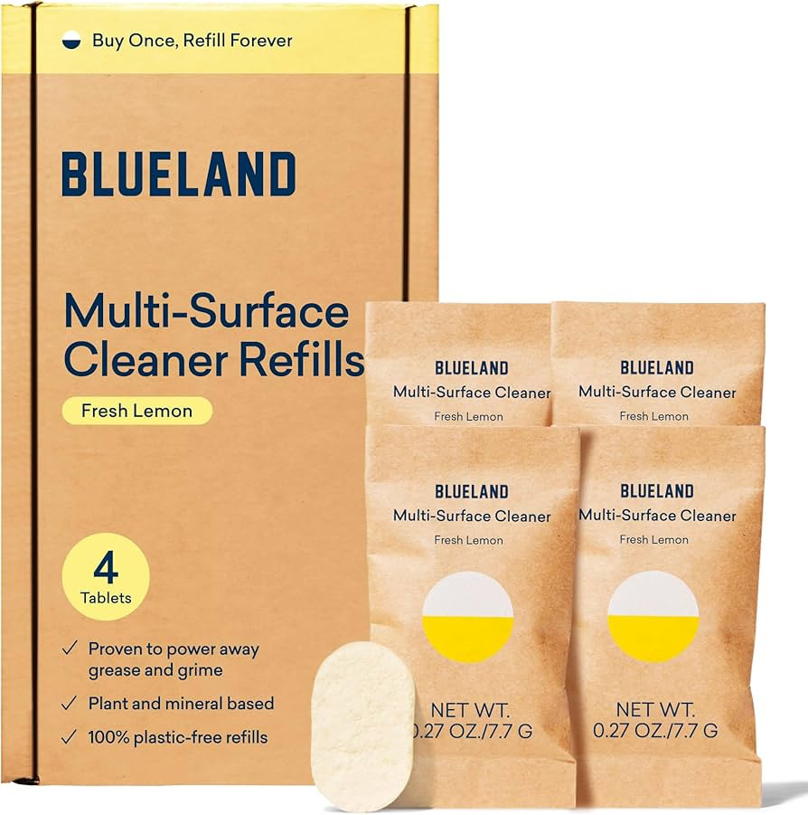 BLUELAND Multi-surface All Purpose Cleaner | Refill Tablet 4 Pack | Eco Friendly Product & Cleani... | Amazon (US)