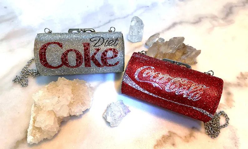 Custom Rhinestone Coca Cola / Diet Coke Mini Clutch. - Etsy | Etsy (Global)