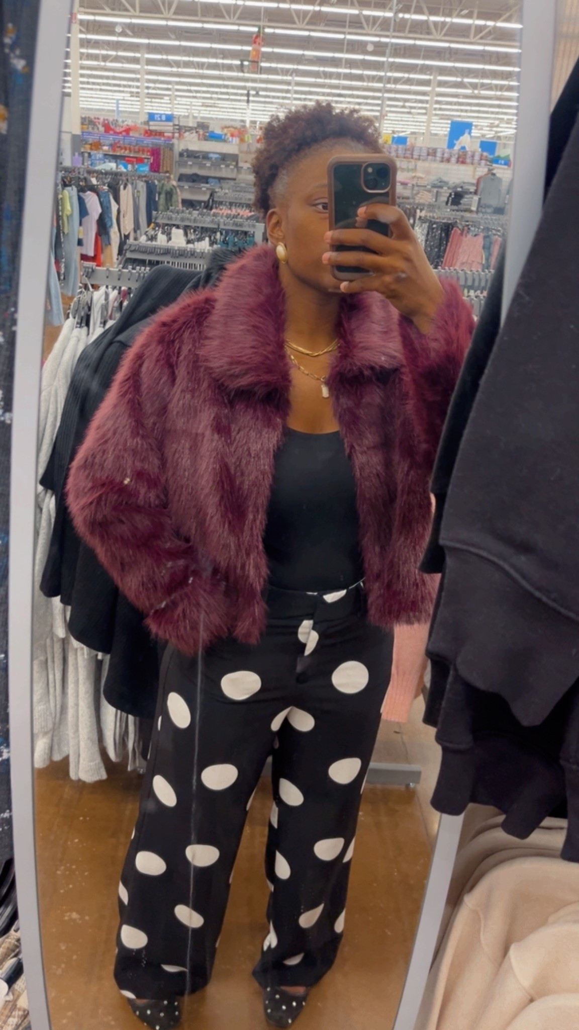 Burgundy fur coat! 

#LTKSeasonal #LTKFindsUnder50 #LTKHoliday