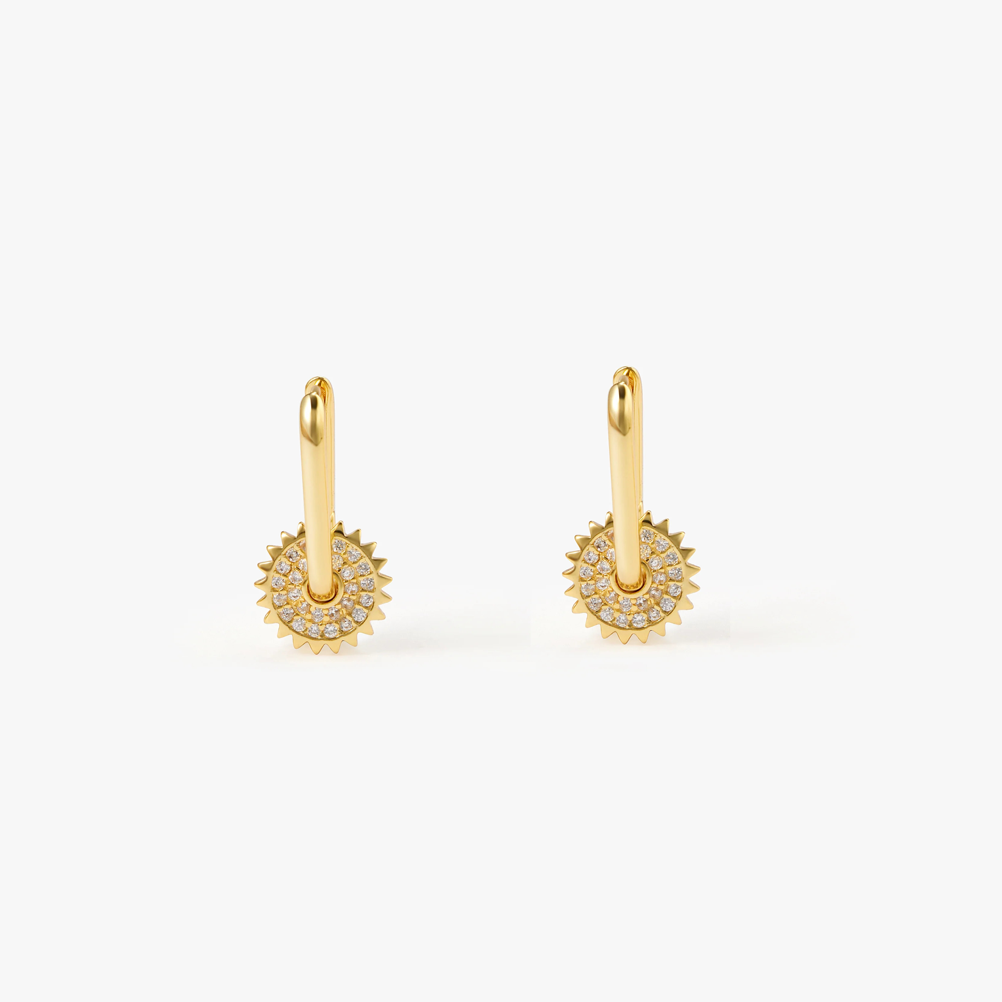 Elongated Dainty Charm Hoops | Victoria Emerson