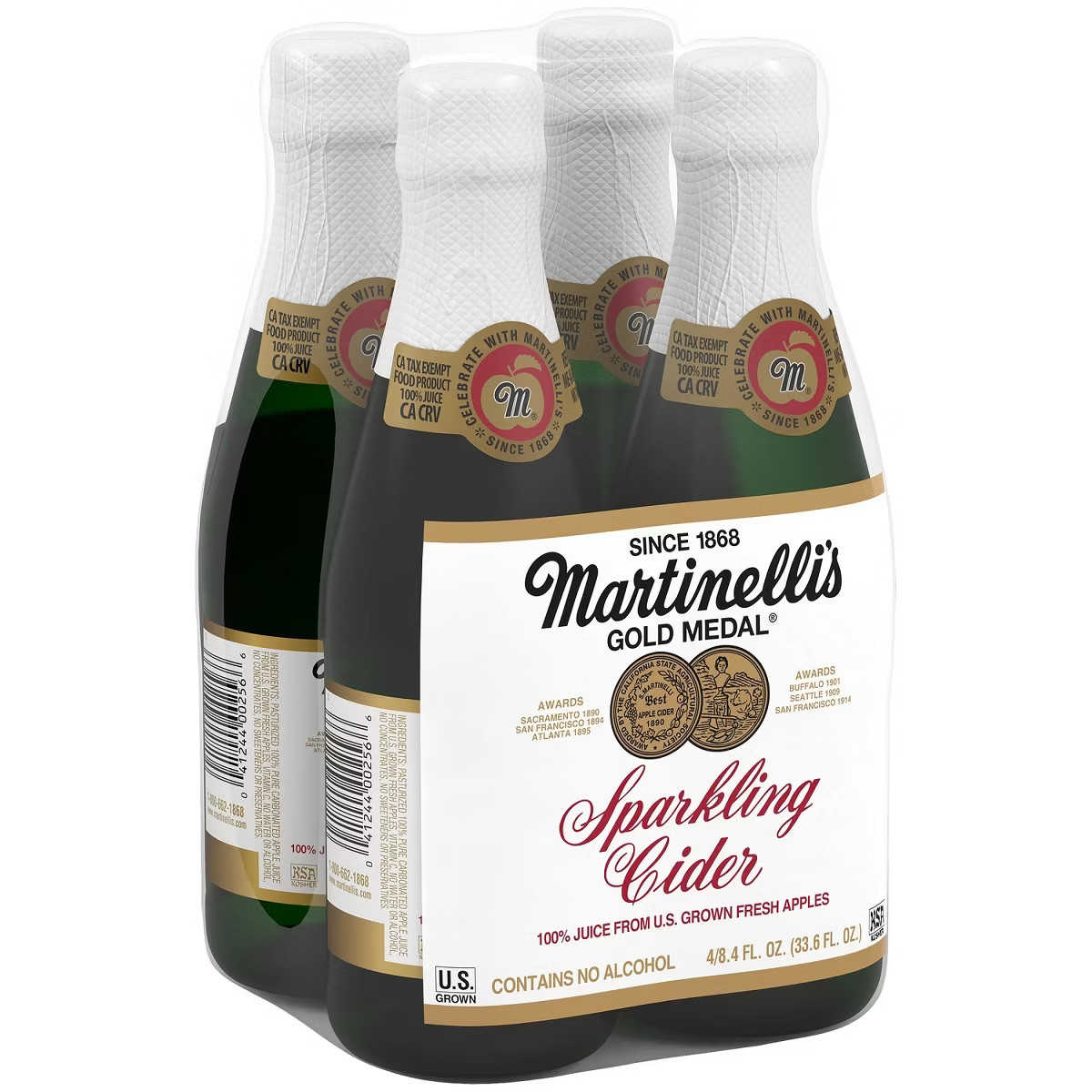 Martinelli's Sparkling Cider - 4pk/8.4 fl oz Mini Glass Bottles | Target