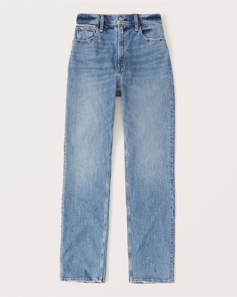 Women's 90s Ultra High Rise Straight Jeans | Women's Clearance | Abercrombie.com | Abercrombie & Fitch (US)