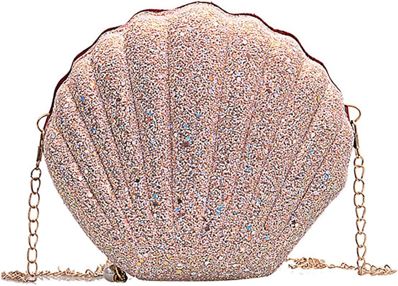 AIBEARTY Cute Seashell Shape Crossbody Purse Small Shoulder Bag with Chain for Women Little Girls | Amazon (US)