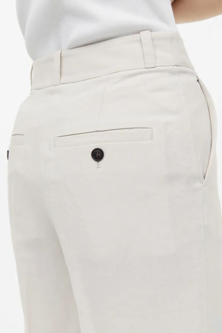 Silk-blend Pants - Light beige - Ladies | H&M US | H&M (US + CA)
