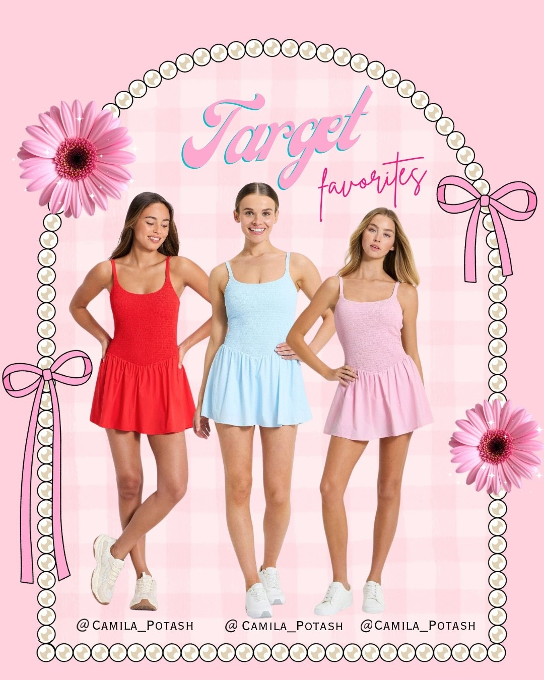 These sporty mini dresses are giving cute tennis girl meets everyday summer outfit and I’m obsessed 🎀✨ The smocked fit is so flattering, comfy, and easy to throw on for errands, walks, brunch, travel days, amusement parks, or casual summer plans ☀️

I love pieces like this because you can style them with sneakers, sandals, oversized sweatshirts, bows, or a cute tote bag and instantly look put together without even trying 🤍 The baby blue and pink are my favorites, but the red is SUCH a moment ❤️

Everything is linked on my LTK ✨ Which color would you wear first? @Target 

#TargetStyle #TargetFinds #MiniDress #SummerDress #TennisDressStyle #CasualSummerOutfits #LTKFashion #TargetFashion #SportyChic #EverydayStyle #CuteSummerOutfits #SmockedDress #GirlyStyle #VacationOutfits #SummerOOTD #AffordableFashion #CasualChic #FashionFinds #CoquetteStyle #SummerStyle

sporty mini dress, tennis dress outfit, smocked mini dress, casual summer dress, cute everyday outfits, Target fashion finds, comfy summer outfits, girly sporty style, summer vacation outfits, pastel summer fashion, affordable summer dresses, coquette style outfits, casual chic fashion, trendy mini dresses, LTK outfit inspiration

#LTKootd #LTKSeasonal #LTKfitnessgoals