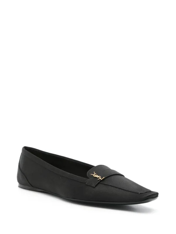 Saint Laurent Poppy Ballet Flats | Black | FARFETCH | Farfetch Global
