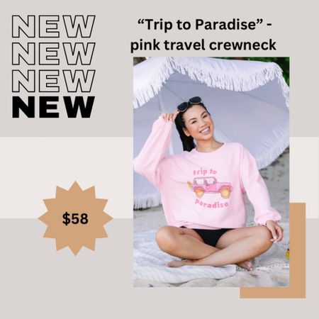 Adorable pink crewneck for your favorite travel lover friend! 

“Trip to paradise” 

Pink sweatshirt, travel crewneck, travel gift guide, travel lover gifts, road-trips, plane outfit, travel style, friend gift guide 

#LTKGiftGuide #LTKtravel #LTKunder100